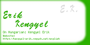 erik kengyel business card